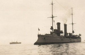 German Imperial Navy Battleship RPPC Photo WWI c1910 Postcard #189