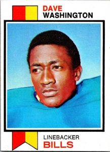 1973 Topps Football Card Dave Washington Buffalo Bills sk2467
