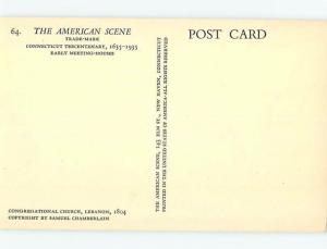 Pre-1980 CONGREGATIONAL CHURCH Lebanon - Near Windham & Mansfield CT G3892