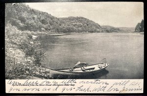 Vintage Postcard 1907 Up the Delaware from River Rd. Water Gap, Pennsylvania PA