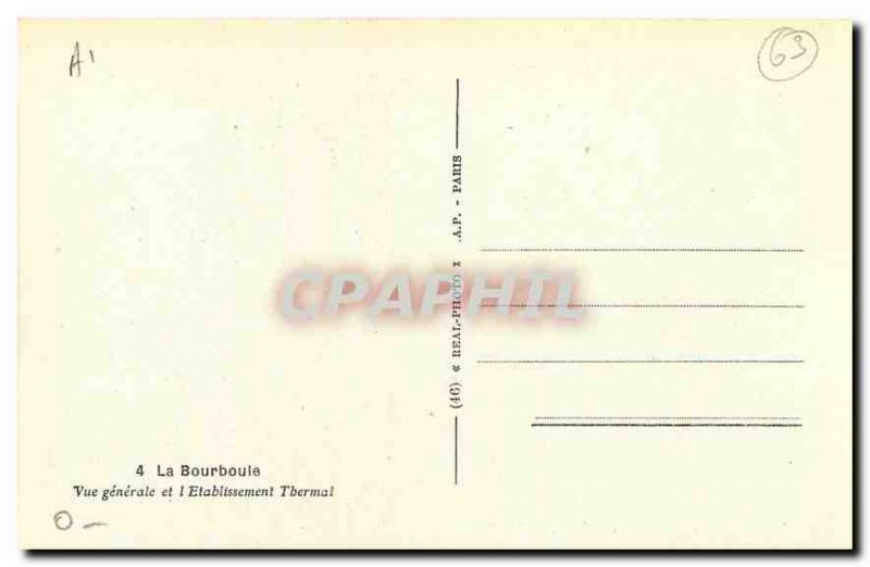 CARTE Post Old La Bourboule General view and Etablissement Thermal