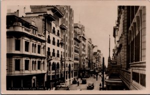 South Africa St George's Street Cape Town Vintage RPPC C069