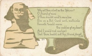 Why art thou silent as the Sphinx? - LFP Poem - pm 1915 - DB