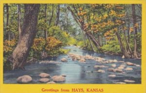 Kansas Greetings From Hays Landscape Scene