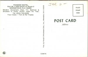 Pioneer Motel Woodstock NH New Hampshire Postcard Koppel UNP VTG Vintage Unused 