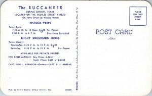 Postcard The Buccaneer Excursion Fishing Boat in Corpus Christi, Texas~132263