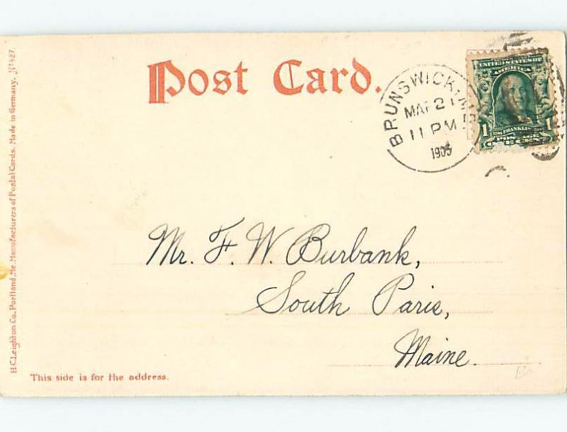 Pre-1907 NEW MEADOWS INN Bath Maine ME A2816