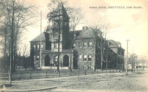 Amityville Long Island NY School House, Raphael Tuck Postcard.