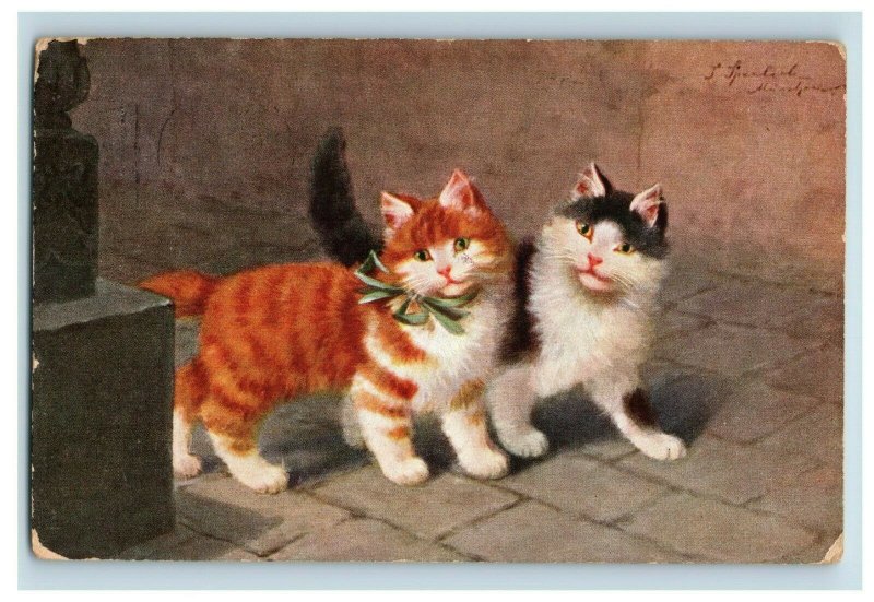 C.1907 Sophie Sperlich German Cats Kittens Postcard F82