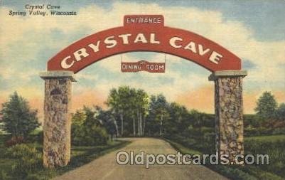 Crystal Cave, Spring Valley, Wisconsin, USA Advertising Unused 