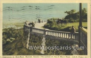 Observatoire du Mont Royal, Lookout Mount Royal Montreal Canada 1918 