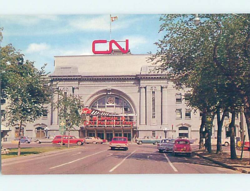 Pre-1980 CANADIAN NATIONAL CN TRAIN DEPOT STATION Winnipeg Manitoba MB F9993