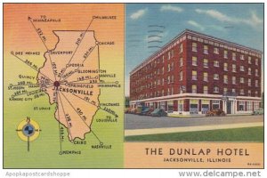 Illinois Jacksonville The Dunlap Hotel 1967