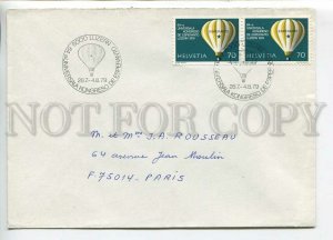 445367 Switzerland 1979 cancellations congress in Lucerne balloon esperanto