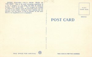 Vintage Postcard 1930's Maid Of The Mist Niagara Falls Steamer Ontario Canada CA