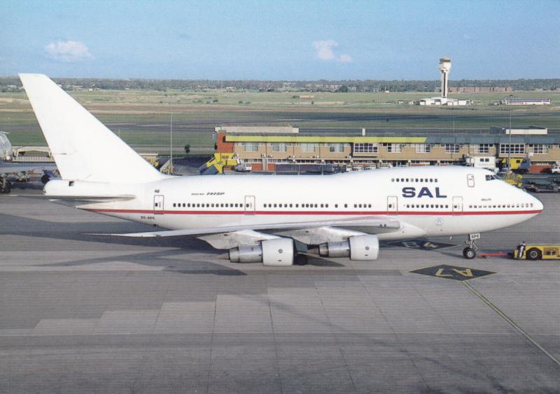 SAL, SOUTH AFRICAN AIRLINES, Boeing 747SP-44, unused Postcard