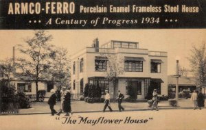 ARMCO-FERRO HOUSE CENTURY OF PROGRESS EXPO ILLINOIS OHIO ADVERTISING POSTCARD