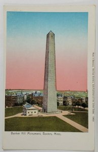 MA Copper Window Bunker Hill Monument Boston Massachusetts Postcard S14