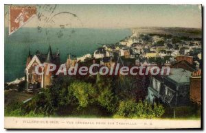 Old Postcard Villers Sur Mer Vue Generale Taking On Trouville