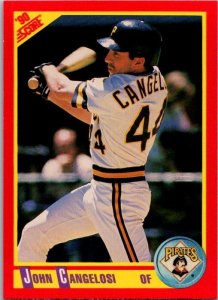 1990 Score Baseball Card John Cangelosi Pittsburgh Pirates sk2578