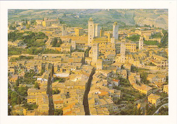 Italy San Gimignano Aerial View