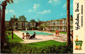 Vtg 1960s Holiday Inn Hotel Poolside Valdosta Georgia GA Unused Postcard