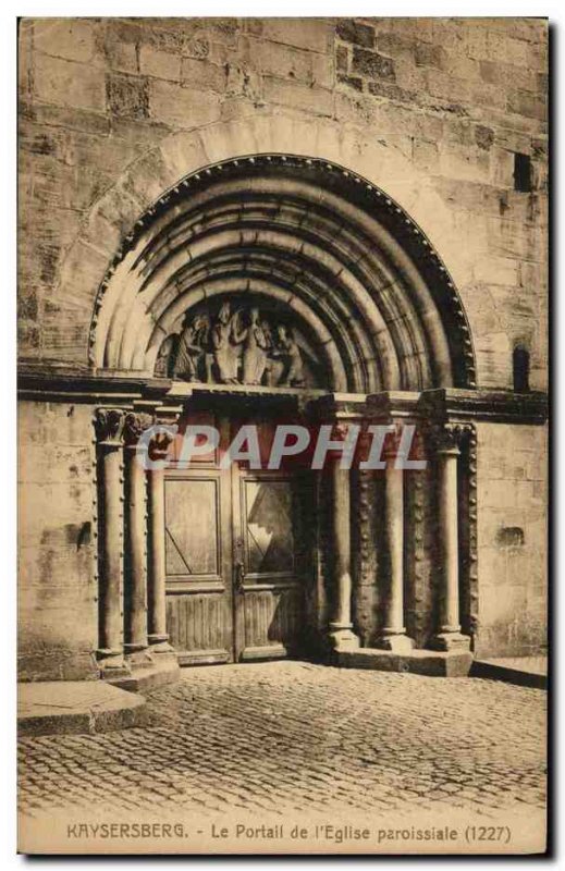 Old Postcard Kaysersberg The Parish Church Portal