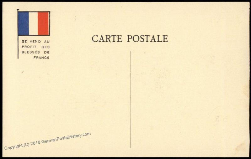 France WWI-era Political Anti-German Patriotic Postcard 75435
