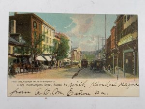 Postcard Northampton Street Easton PA