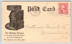 Des Moines IA~Keith Furnace Company~The Monitor~Muscatine~Batterson Wessels~1918