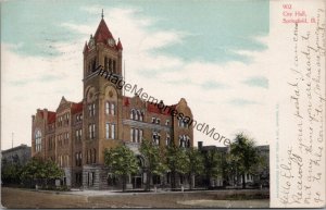 City Hall Springfield IL Postcard PC246