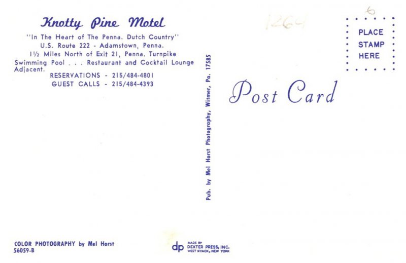 Pennsylvania  Adamstown Knotty Pine Motel