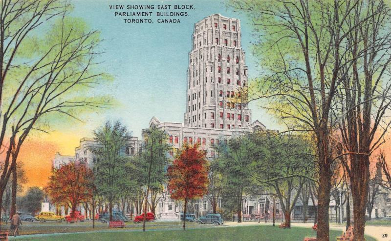 East Block, Parliament Buildings, Toronto, Canada, Early Postcard, Unused