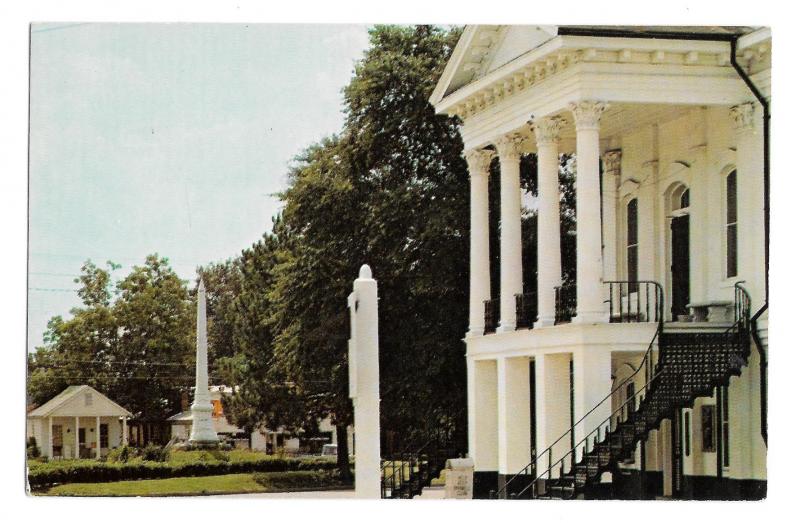 SC Barnwell County Courthouse South Carolina Confederate Monument Vntg Postcard