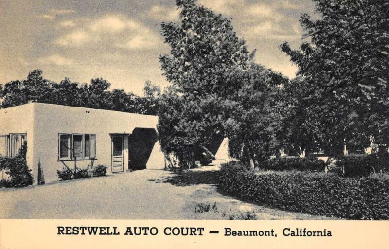 Beaumont California Restwell Auto Court Vintage Postcard AA37737