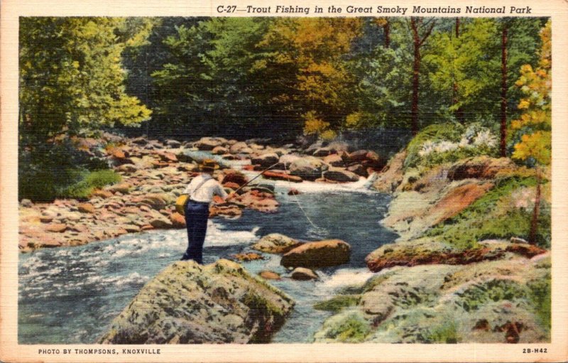 Tennessee Trout Fishing In The Great Smoky Mountains National Park Curteich