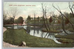 Old Postcard~West Lawn Cemetery..Canton,Ohio-OH