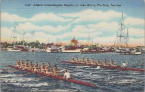 Postcard Annual Intercollegiate Regatta on Lake Worth Palm Beach FL