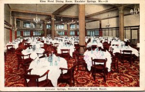 MIssouri Excelsior Springs Elms Hotel Dining Room 1927