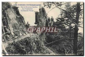 Old Postcard On The Vosges Picturesque New Sentiec Frankental of The Great Stone