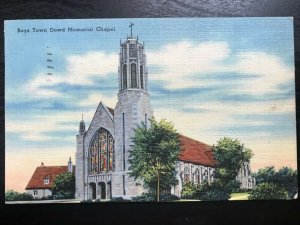 Vintage Postcard 1948 Boys Town Dowd Memorial Chapel Omaha Nebraska