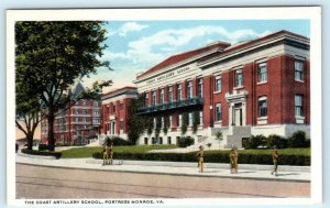 FORTRESS MONROE, Virginia ~ COAST ARTILLERY SCHOOL c1910s-20s Military Postcard