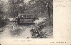 Baldwin Long Island New York NY Kissing Bridge c1905 Postcard