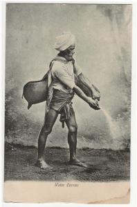 Water Carrier India 1910c postcard