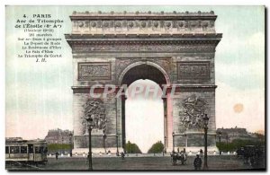 Old Postcard Paris Arc de Triomphe of the Etoile