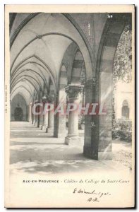 Old Postcard Aix en Provence Cloister of the College Sacre Coeurr