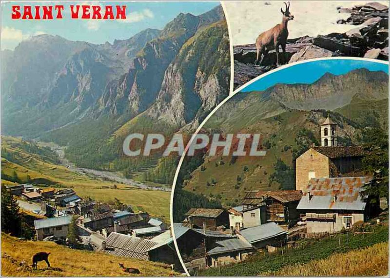 Postcard Moderne Saint Veran Hautes Alpes Town the highest in Europe