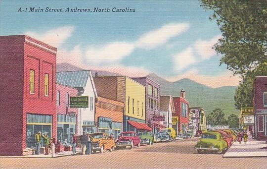 North Carolina Andrews Old Cars On Main Street