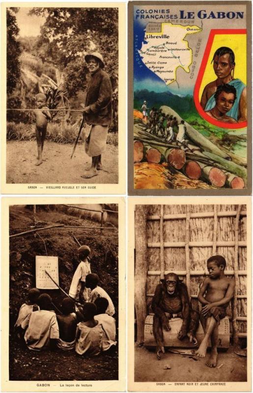 GABON, CENTRAL AFRICA 100 CPA Vintage Postcards pre-1960 (L3297)