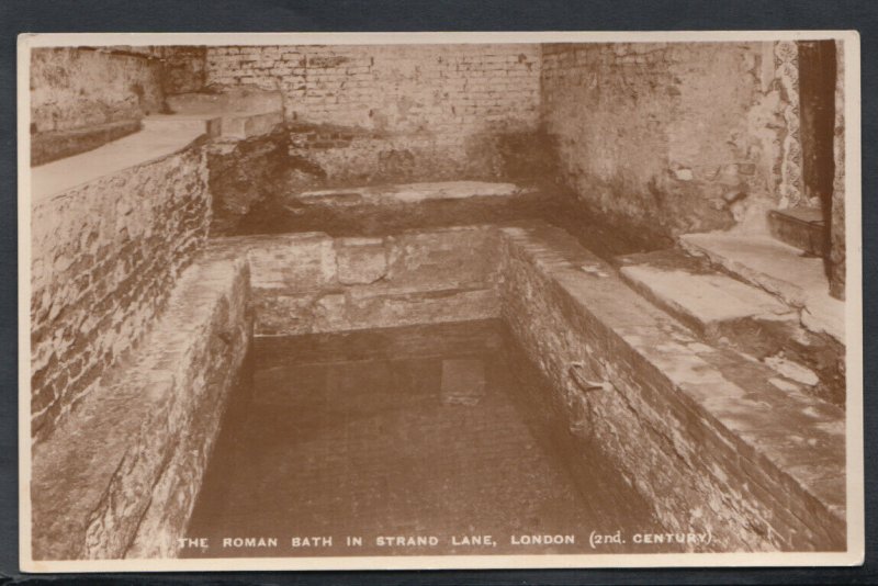 London Postcard - The Roman Bath in Strand Lane - 2nd Century   RS12668